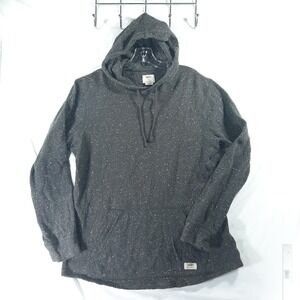 Vans Off The Wall Mens Large Charcoal Grey Speckled Pullover Hoodie Sweatshirt‎